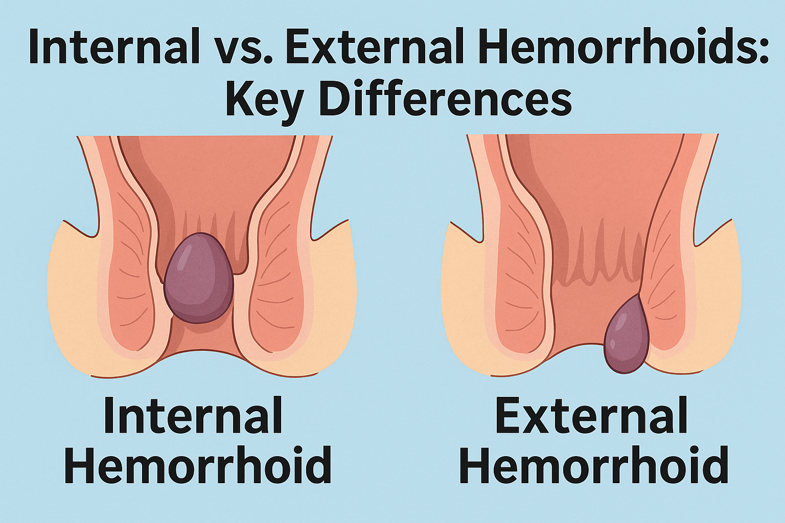 internal vs external hemorrhoids key difference